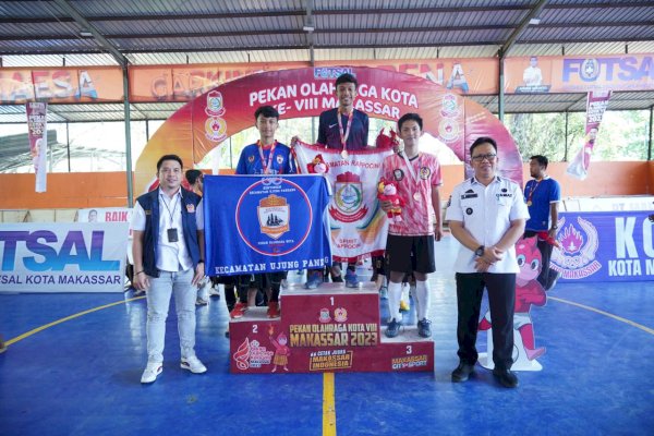 Kontingen Kecamatan Rappocini Tunjukkan Taringnya di Porkot Makassar Cabor Futsal
