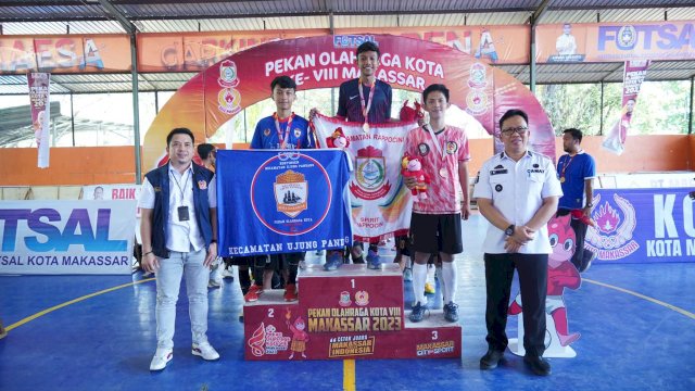 Kontingen Kecamatan Rappocini Tunjukkan Taringnya di Porkot Makassar Cabor Futsal