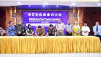 Pj Gubernur Bahtiar Tandatangani MoU Pembentukan Tim Terpadu Pelayanan Hukum Kejati Sulsel