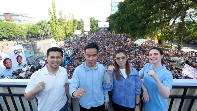 Jalan Sehat Satu Putaran Bak Lautan Manusia, Gibran Rakabuming: Terima Kasih Masyarakat Sulsel