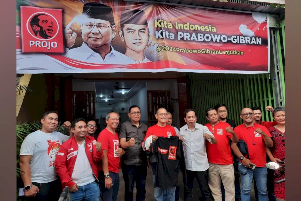 PSI Sulsel Kunjungi Sekretariat Projo, Sepakat Menangkan Prabowo-Gibran