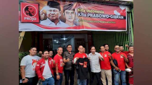 PSI Sulsel Kunjungi Sekretariat Projo, Sepakat Menangkan Prabowo-Gibran