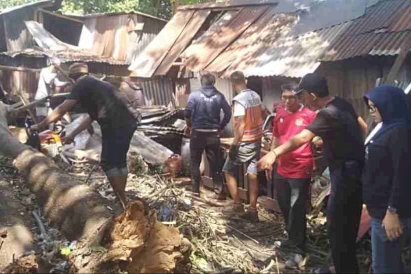 Anggota DPRD Makassar Turun Tangan Tinjau Rumah Warga yang Tertimpa Pohon