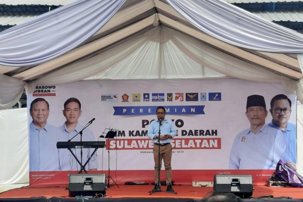 Tim Kampanye Daerah Prabowo-Gibran Sulsel Soft Opening Posko Utama di Makassar