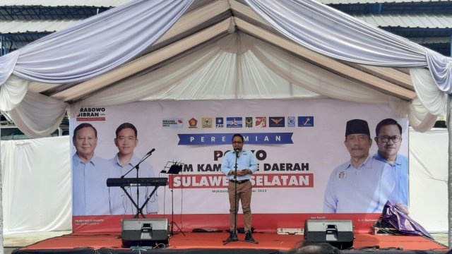 Tim Kampanye Daerah Prabowo-Gibran Sulsel Soft Opening Posko Utama di Makassar