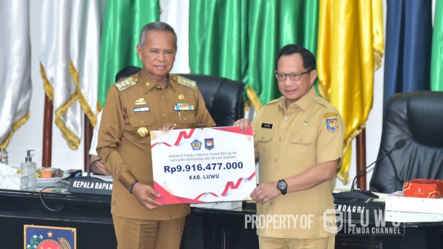 Mampu Kendalikan Inflasi, Pemkab Luwu Terima Insentif Fiskal Rp. 9,9 M