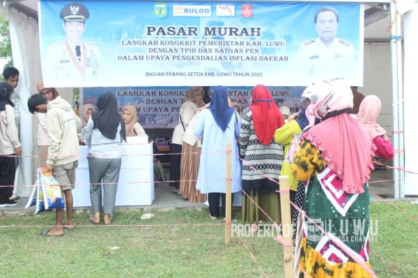 Kendalikan Inflasi Daerah, Pemkab Luwu Gelar Pasar Murah