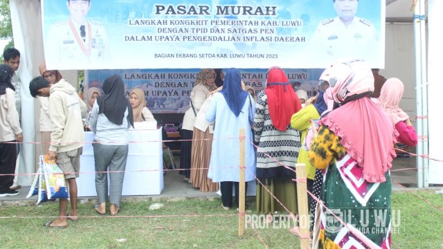 Kendalikan Inflasi Daerah, Pemkab Luwu Gelar Pasar Murah