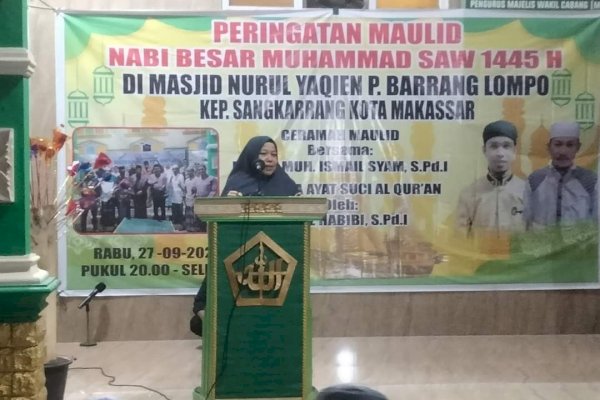 Masyarakat Barrang Lompo Gelar Maulid Nabi Muhammad SAW