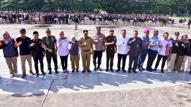 Apel Siaga Bawaslu Se-Sulsel, Pj Gubernur Bahtiar Ajak Semua Stakeholder Wujudkan Pemilu Damai