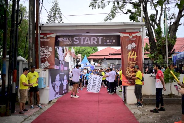 Pemilu Run 2024, KPU Sulsel Ajak Runner Lari Ke TPS