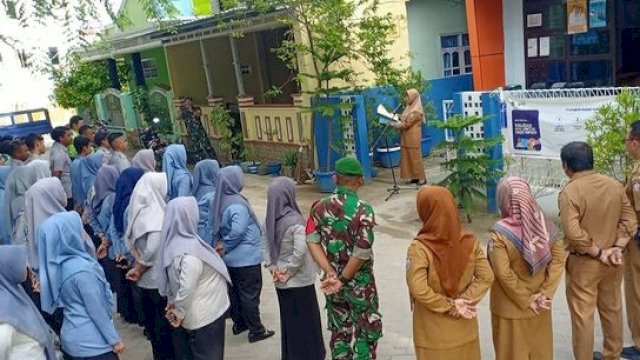 Sekcam Sangkarrang Pimpin Apel Pagi