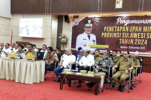 UMP Sulsel 2024 Ditetapkan Rp3,43 Juta, Naik 1,4%