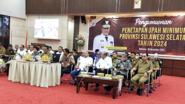 UMP Sulsel 2024 Ditetapkan Rp3,43 Juta, Naik 1,4%