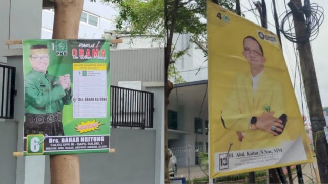 Salah satu Alat Peraga Kampanye (APK) Calon Anggota Legislatif (Caleg) di Makassar.