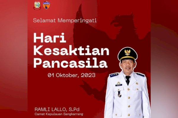 Hari Kesaktian Pancasila, Ramli Lallo: Mari Tingkatkan Kesadaran Akan Nilai-nilai Pancasila