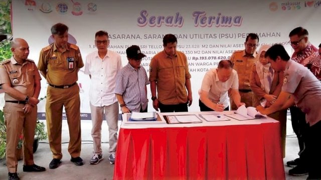 Camat Andi Salman Turur Hadiri Penyerahan PSU di Kompleks Perumahan Aspuri Tello