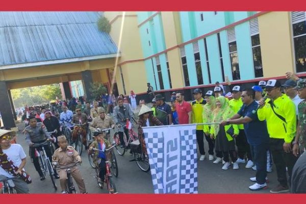 Semarak HUT ke-78 RI, Lomba Gerak Jalan Indah Antar OPD Dilepas Ketua DPRD Pangkep