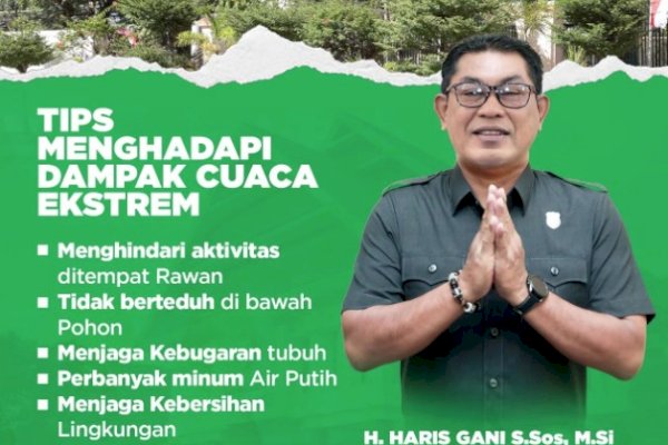 Ketua DPRD Pangkep Haris Gani Bagikan Tips untuk Masyarakat Hadapi Cuaca Ekstrem