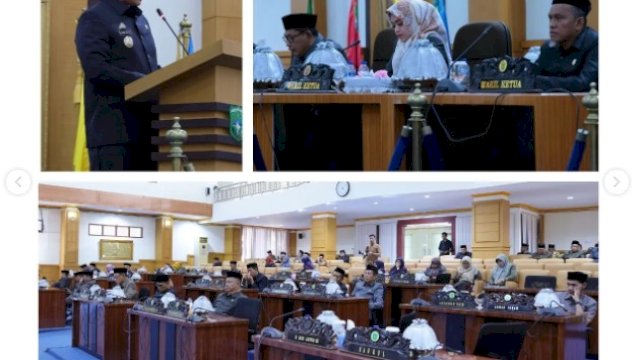 Rapat Paripurna Kedua DPRD Pangkep dalam Rangka Penyerahan Naskah Perubahan KU-APBD