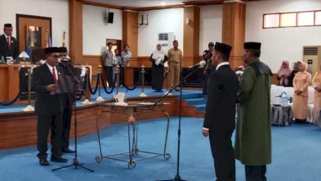 Rapat Paripurna DPRD Pangkep Pengambilan Sumpah Janji PAW Rahmat, S. Sos Fraksi Gerindra