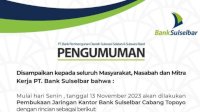 Kantor Bank Sulselbar Mamuju Tengah Buka Payment Point di Kantor Bupati