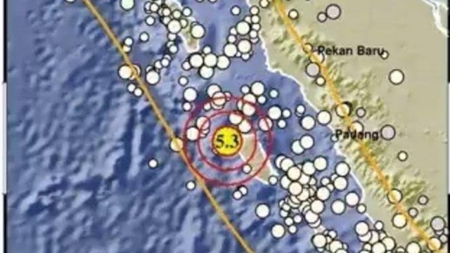 Gempa Magnitudo 5,3 Guncang Mentawai Sumbar