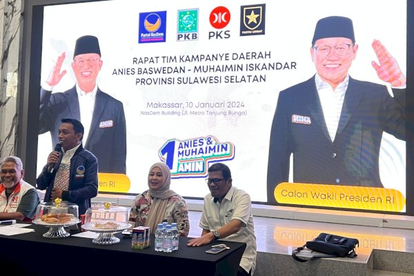 Wabendum Timnas Fatmawati Rusdi Hadiri Langsung Rapat Konsolidasi Perdana TKD AMIN Sulsel