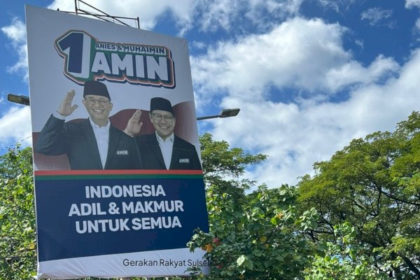 Sambut Kampanye Anies Di Sulsel, Presidium Gerakan Rakyat Sebar Ribuan APK AMIN