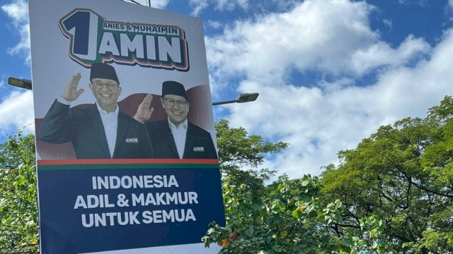 Sambut Kampanye Anies Di Sulsel, Presidium Gerakan Rakyat Sebar Ribuan APK AMIN