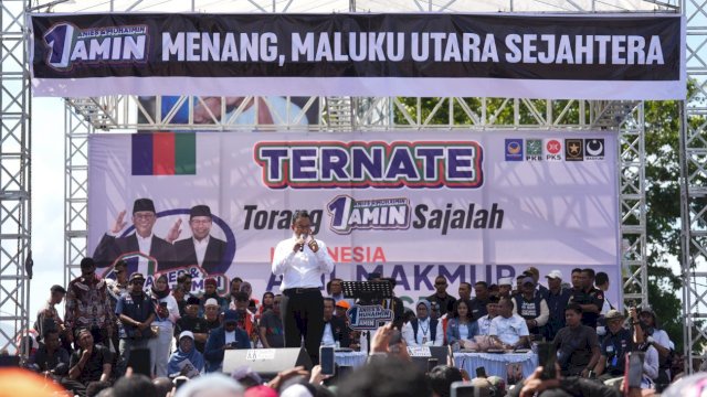 Kampanye Akbar Ternate, Anies: Kami Hendak Meneruskan Perjuangan 14 Tahun Lalu