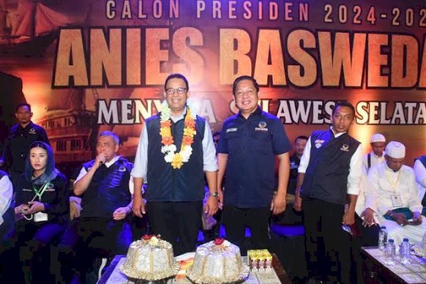 Siap Menang di Sulsel, Anies dan Surya Paloh Hadiri Konsolidasi Akbar NasDem di Parepare