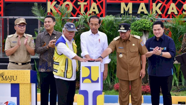 Didampingi Pj Gubernur Sulsel, Presiden Jokowi Resmikan IPAL Senilai Rp1,2 Triliun di Makassar