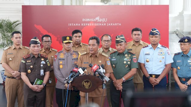 Pj Gubernur Bahtiar Paparkan Rencana Pembangunan Sulsel di Depan Presiden Jokowi