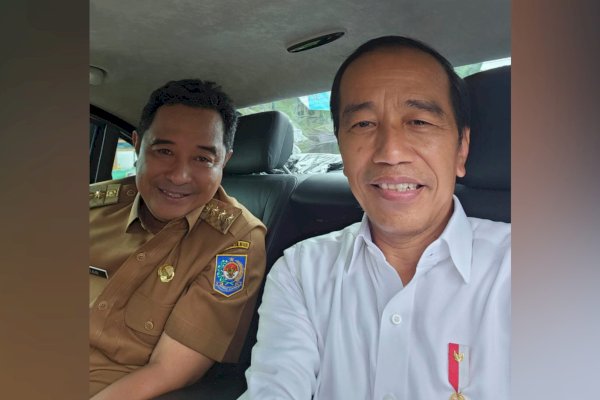 Semobil dengan Presiden Jokowi, Pj Gubernur Bahtiar Laporkan Perkembangan Sulsel