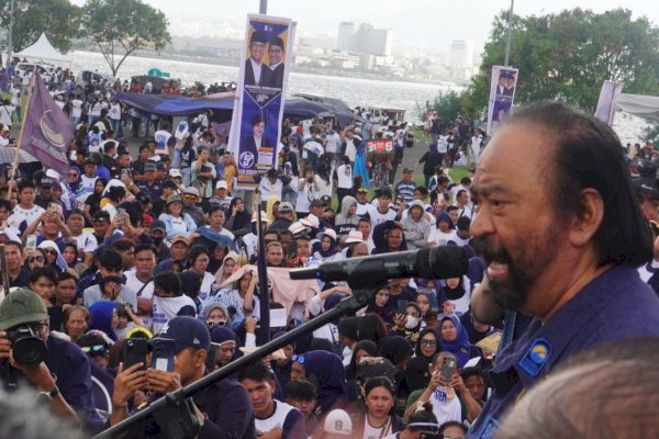 Kampanye di Bumi Nyiur Melambai, Surya Paloh Tegaskan Komitmen NasDem Jaga Pancasila