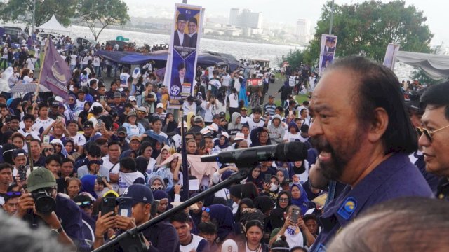 Kampanye di Bumi Nyiur Melambai, Surya Paloh Tegaskan Komitmen NasDem Jaga Pancasila