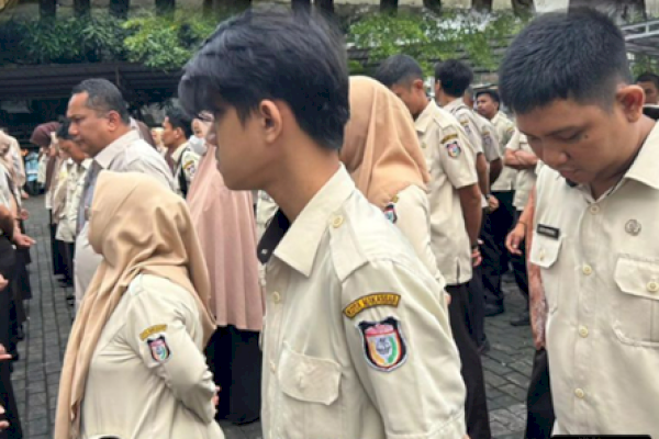 Pegawai Bapenda Makassar Ikuti Apel Pagi Pasca Libur Tahun Baru 2024
