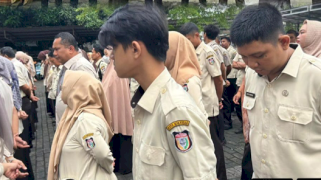 Pegawai Bapenda Makassar Ikuti Apel Pagi Pasca Libur Tahun Baru 2024