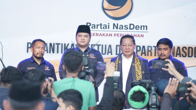 Ketua DPW NasDem Sulsel, Rusdi Masse Bersama Ketua DPD NasDem Luwu, Andi Muhammad Arham Basmin Mattayang.