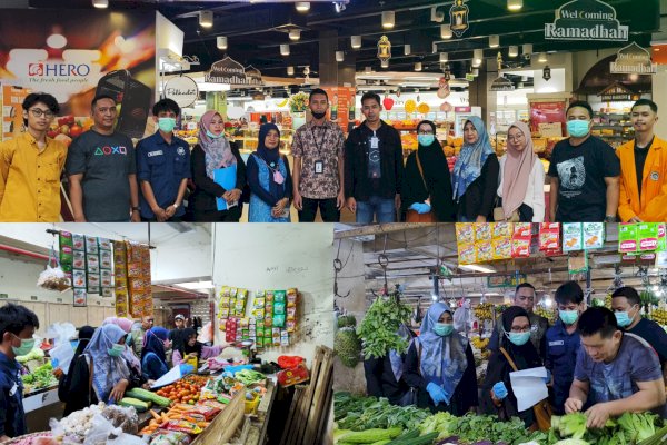 Pastikan Pangan Aman, DKP Makassar Uji Sampel PSAT di Pasar Sentral dan HERO Supermarket