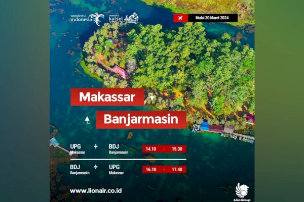 Resmi Dibuka, Penerbangan Rute Makassar-Banjarmasin Perkuat Posisi Sulsel Hub Indonesia Timur