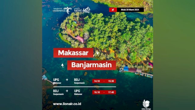 Resmi Dibuka, Penerbangan Rute Makassar-Banjarmasin Perkuat Posisi Sulsel Hub Indonesia Timur