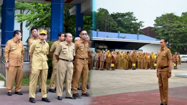 Bupati Chaidir Syam Pimpin Langsung Apel Perdana 2024 ASN Lingkup Pemkab Maros