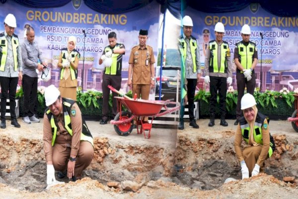 Bupati Chaidir Syam Bersama Wabup Suhartina Bohari Lakukan Peletakan Batu Pertama Pembangunan Gedung RSUD di Kecamatan Camba