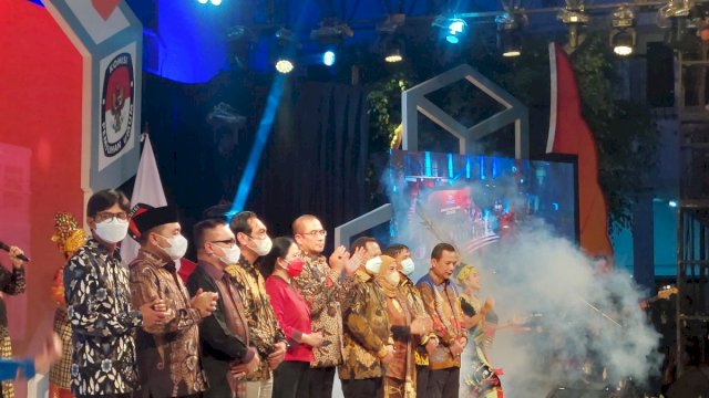 KPU Launching Tahapan Pilkada Serentak 2024.(F-INT)