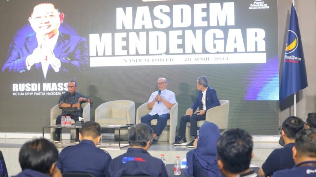 Akademisi Prof Madjid Sallatu Menyampaikan Pandanganya dalam Program NasDem Mendengar.