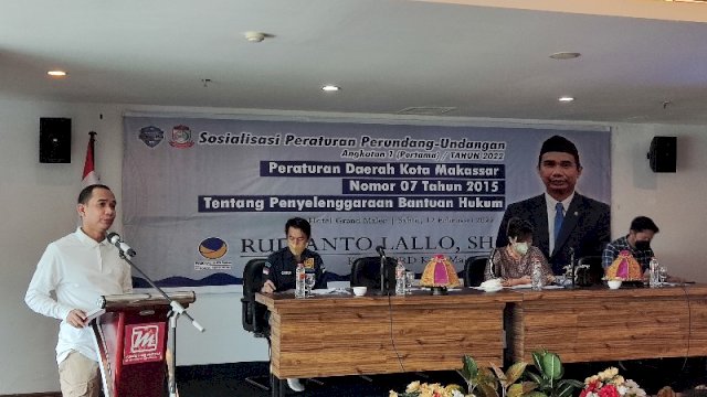 Ketua DPRD Makassar Bahas Tentang Perda Penyelenggaraan Bantuan Hukum