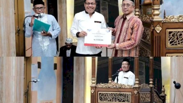 Dukung Program Keagamaan, H Dahyal Salurkan Dana Hibah Pemkot Makassar di Masjid Besar Al Amin