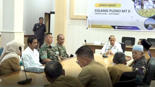Rapat tentang Irigasi di Pangkep.